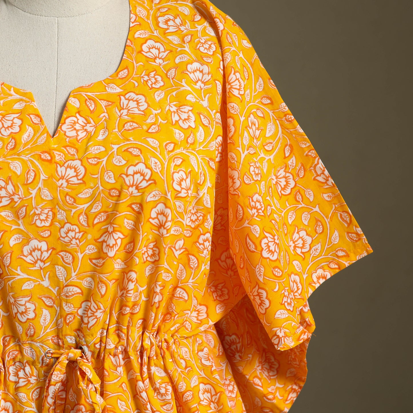 Sanganeri Block Print Cotton Kaftan (Short)