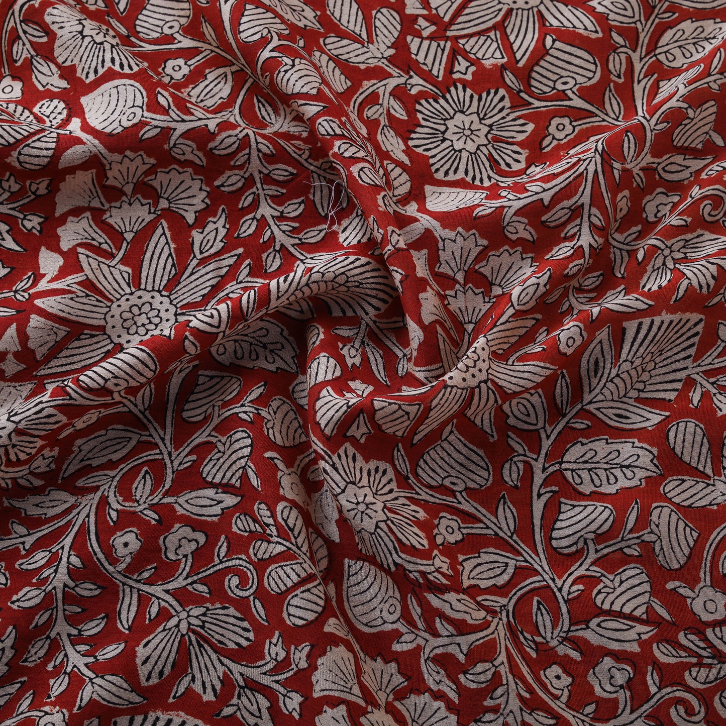 Bagru Hand Block Prints Pure Handloom Chanderi Silk Fabric 03