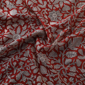 Bagru Hand Block Prints Pure Handloom Chanderi Silk Fabric 03