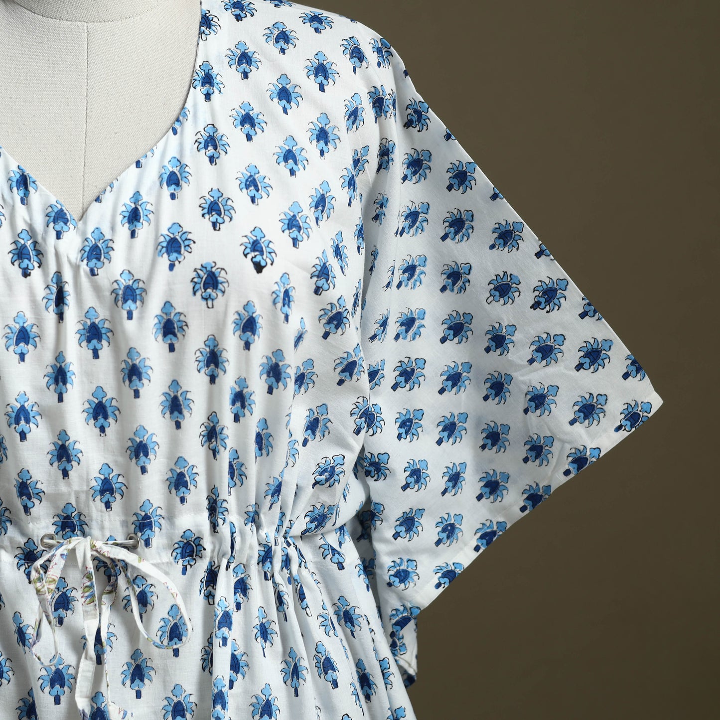 Sanganeri Block Print Cotton Kaftan (Short)