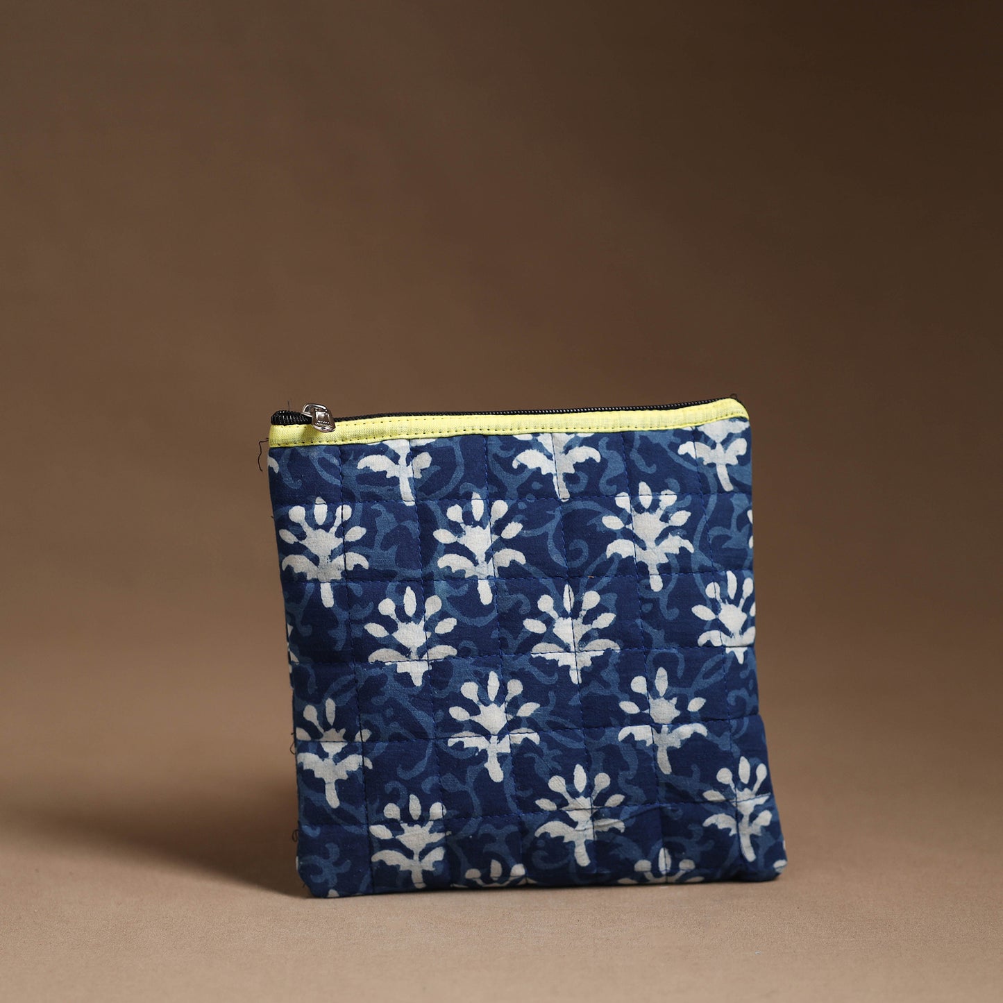 Blue - Handmade Quilted Cotton Utility Pouch 40