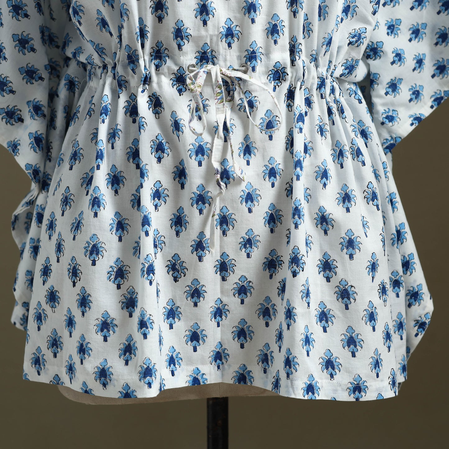 Sanganeri Block Print Cotton Kaftan (Short)