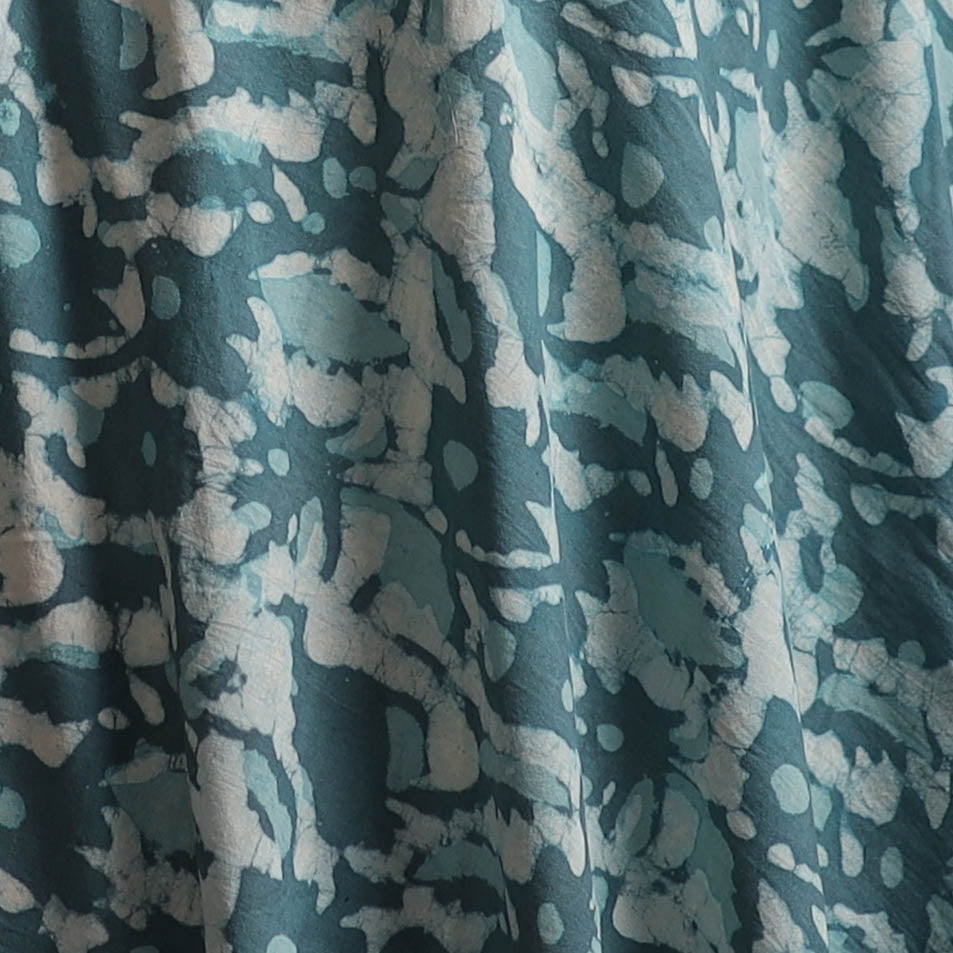 Blue - Bagru Dabu Hand Block Print Natural Dyed Cotton Fabric 78