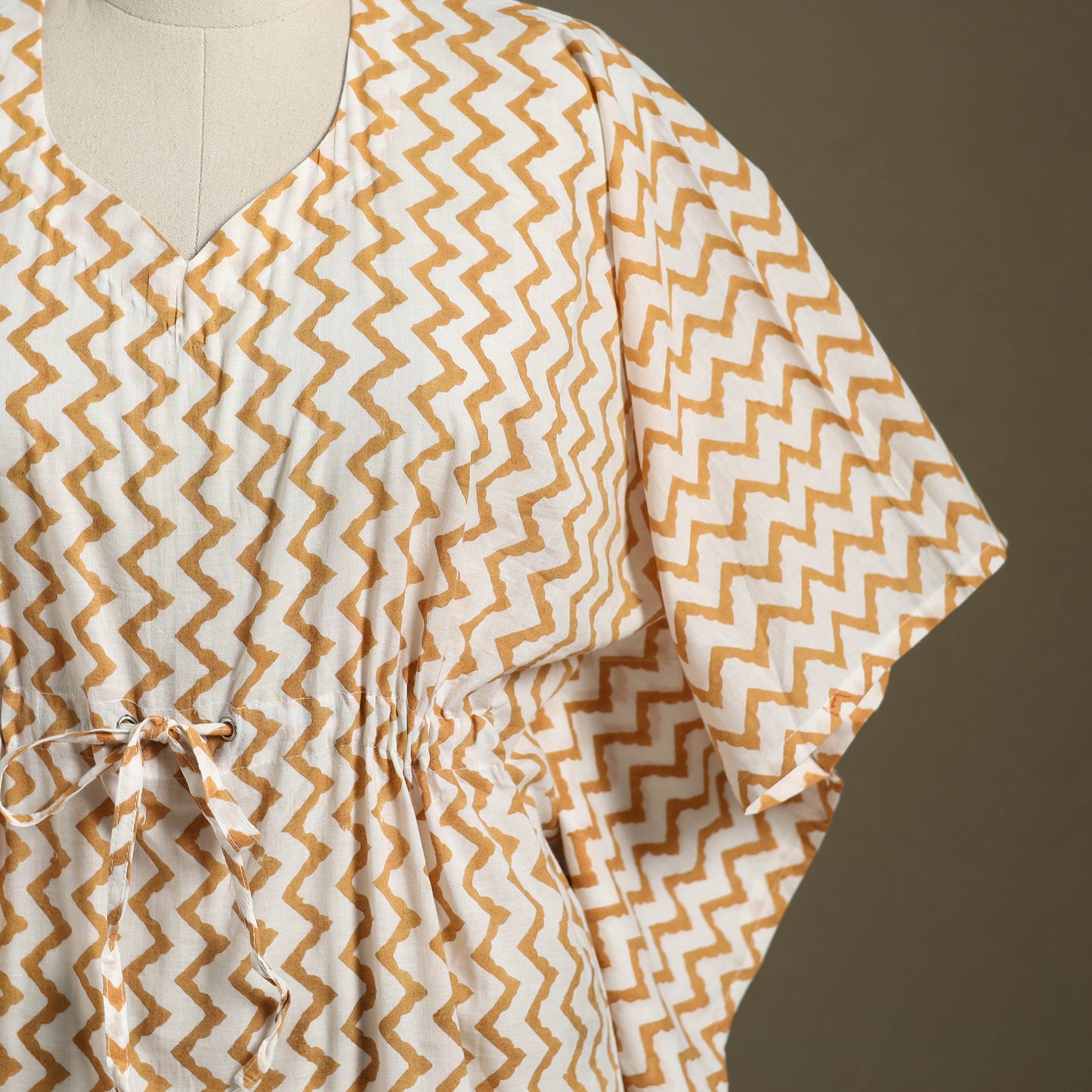 Sanganeri Block Print Cotton Kaftan (Short) 