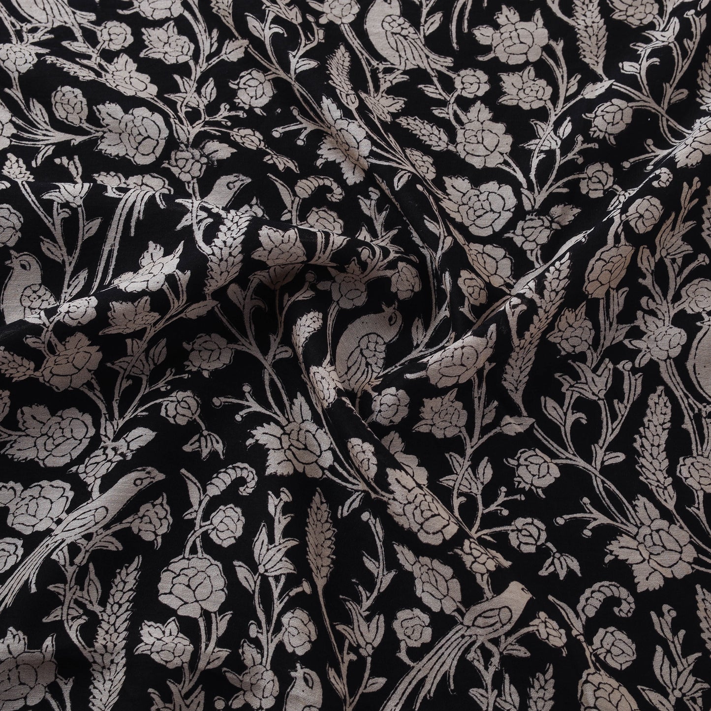 Bagru Hand Block Prints Pure Handloom Chanderi Silk Fabric 04