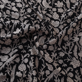 Bagru Hand Block Prints Pure Handloom Chanderi Silk Fabric 04