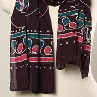 Maroon - Hand Batik Printed Mul Cotton Stole 69