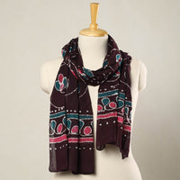 Maroon - Hand Batik Printed Mul Cotton Stole 69