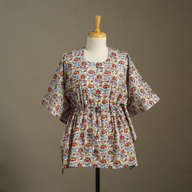 Sanganeri Block Print Cotton Kaftan (Short) 