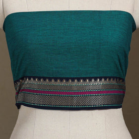 Green - dharwad cotton blouse piece 11 - handcrafted