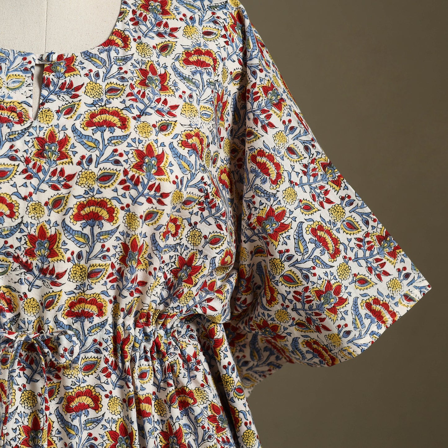 Sanganeri Block Print Cotton Kaftan (Short) 