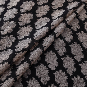 Bagru Hand Block Prints Pure Handloom Chanderi Silk Fabric 07