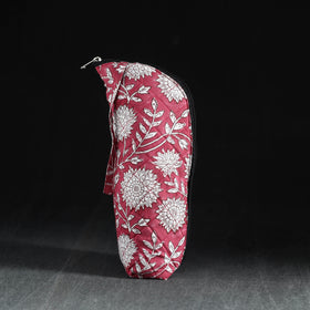 Pink Handmade Cotton 1L Water Bottle Cover