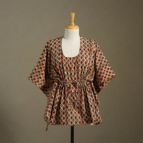 Sanganeri Block Print Cotton Kaftan (Short) 