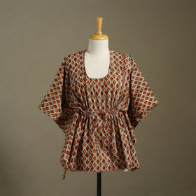 Sanganeri Block Print Cotton Kaftan (Short) 