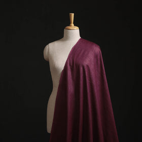 Purple - Vidarbha Tussar x Katia Silk Handwoven Plain Fabric 22