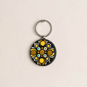 Handpainted Mandala Art Wooden Keychain 60