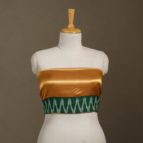 Yellow Plain Mashru Silk Blouse Piece 