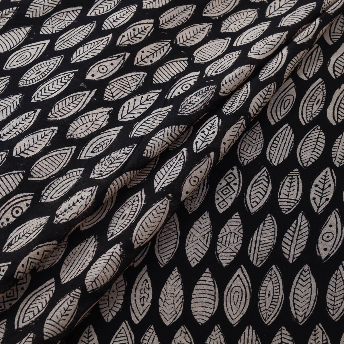 Bagru Hand Block Prints Pure Handloom Chanderi Silk Fabric 08