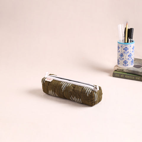 Quilted pencil pouch