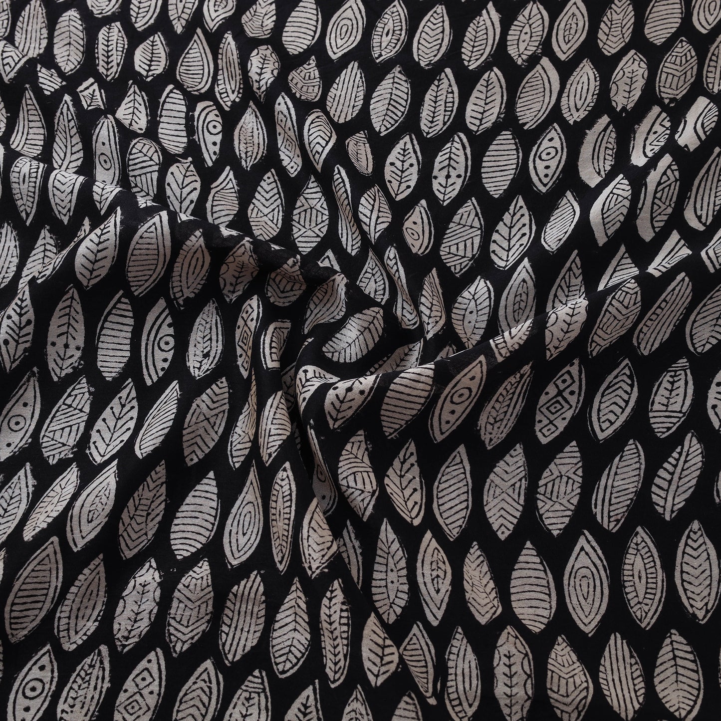 Bagru Hand Block Prints Pure Handloom Chanderi Silk Fabric 08