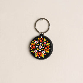 Handpainted Mandala Art Wooden Keychain 61