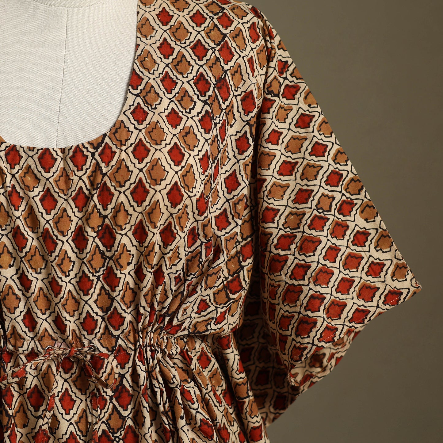 Sanganeri Block Print Cotton Kaftan (Short) 