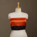 Orange Plain Mashru Silk Blouse Piece 