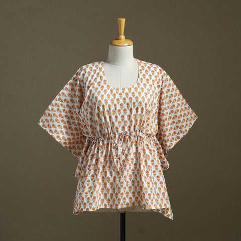 Sanganeri Block Print Cotton Kaftan (Short)