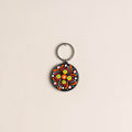 Handpainted Mandala Art Wooden Keychain 62