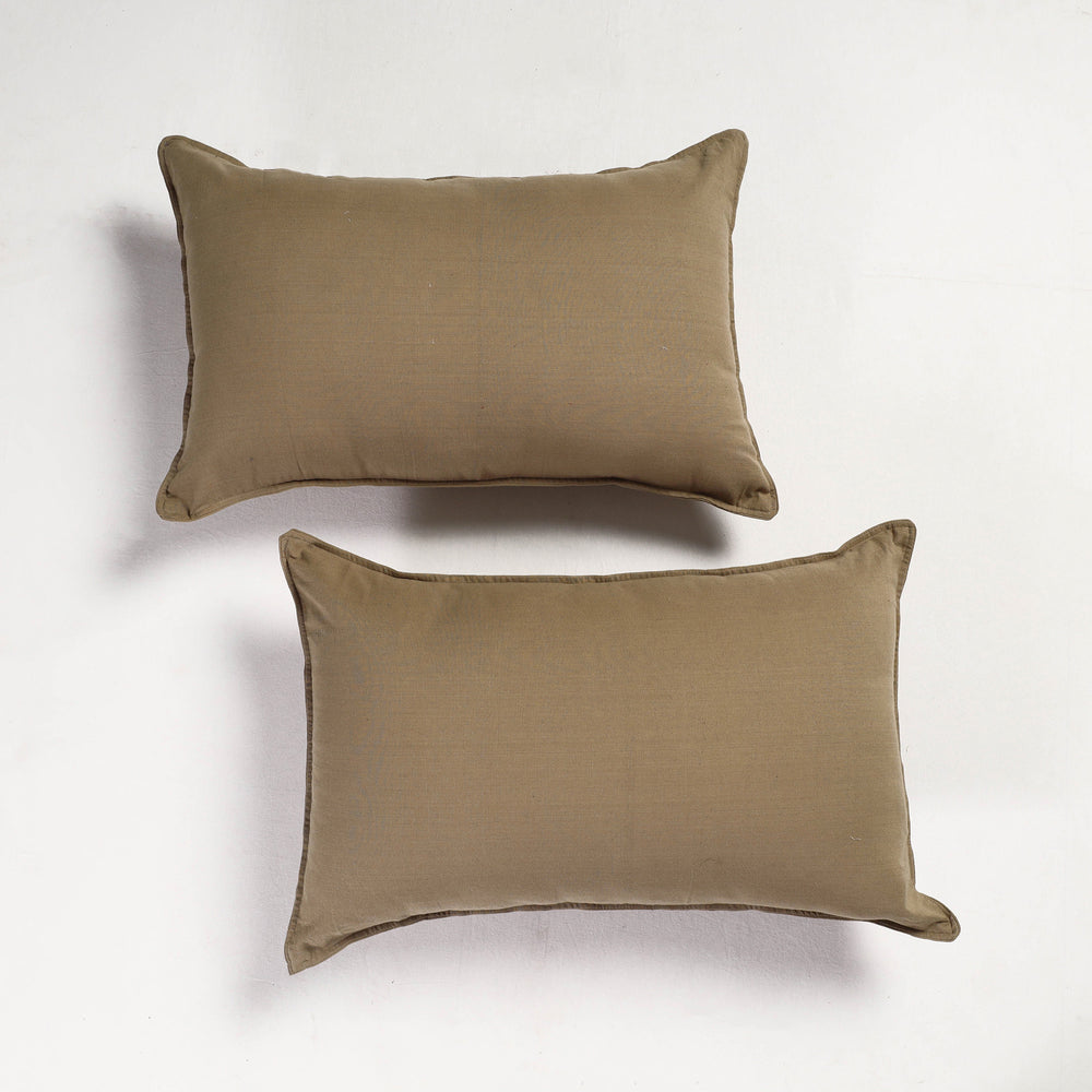 plain pillow covers set 