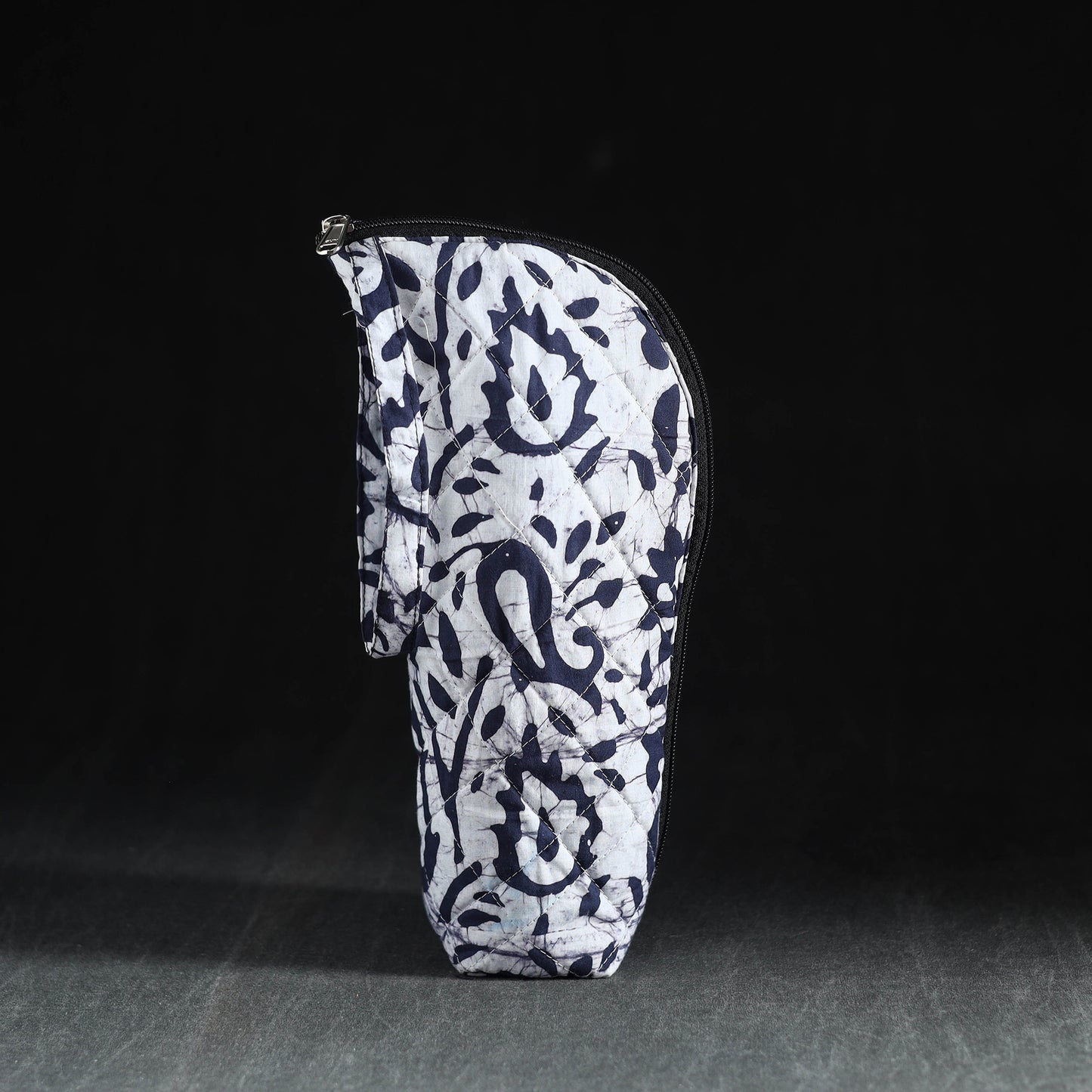 Blue Handmade Cotton 1L Water Bottle Cover