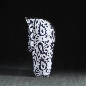 Blue Handmade Cotton 1L Water Bottle Cover