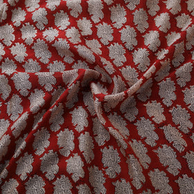 Bagru Hand Block Prints Pure Handloom Chanderi Silk Fabric 09