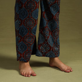 Blue Cotton Ajrakh Block Print Night Suit Set