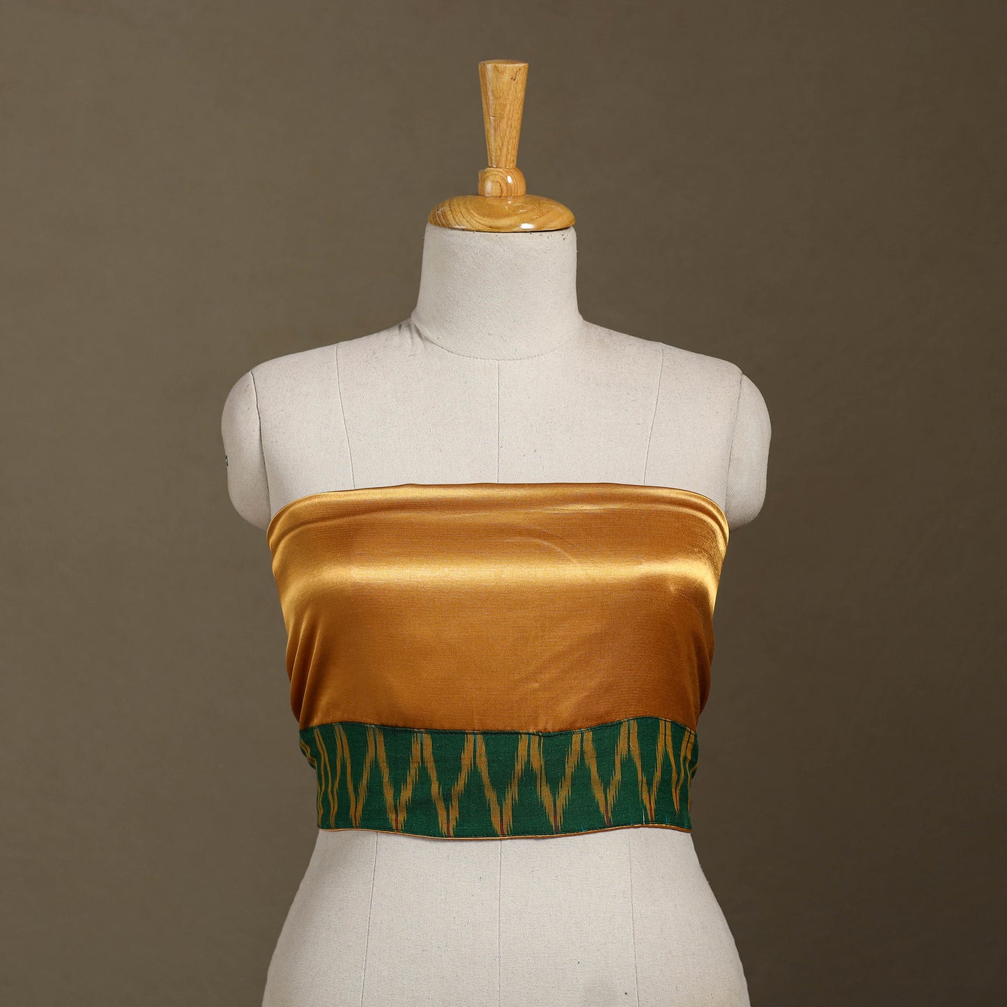 Yellow Plain Mashru Silk Blouse Piece 