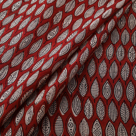 Bagru Hand Block Prints Pure Handloom Chanderi Silk Fabric 10