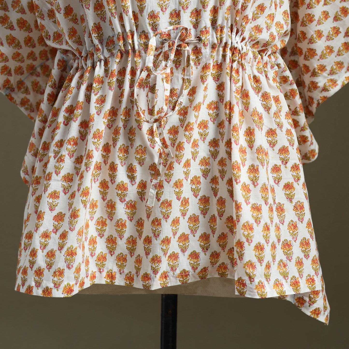 Sanganeri Block Print Cotton Kaftan (Short)