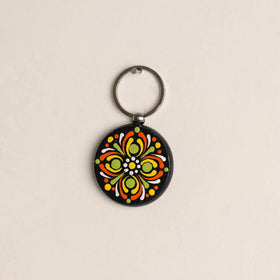 Handpainted Mandala Art Wooden Keychain 63