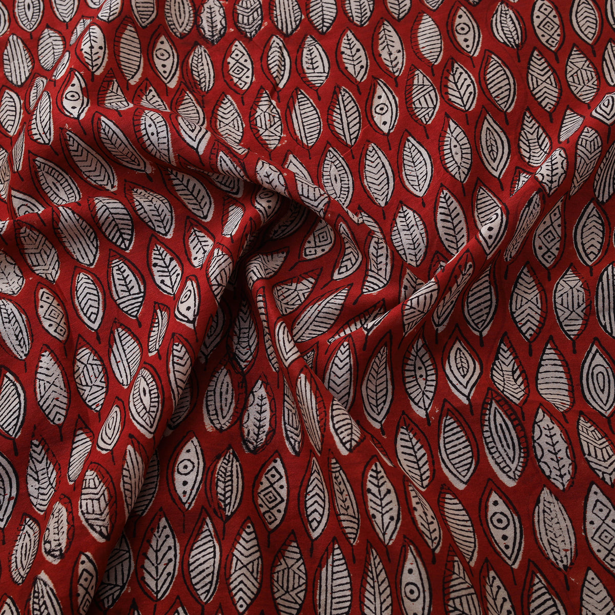 Bagru Hand Block Prints Pure Handloom Chanderi Silk Fabric 10