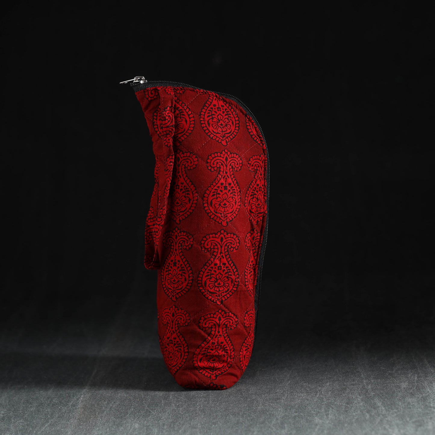 Red Handmade Cotton 1L Water Bottle Cover