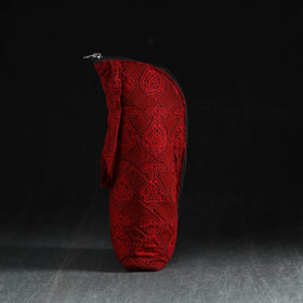 Red Handmade Cotton 1L Water Bottle Cover