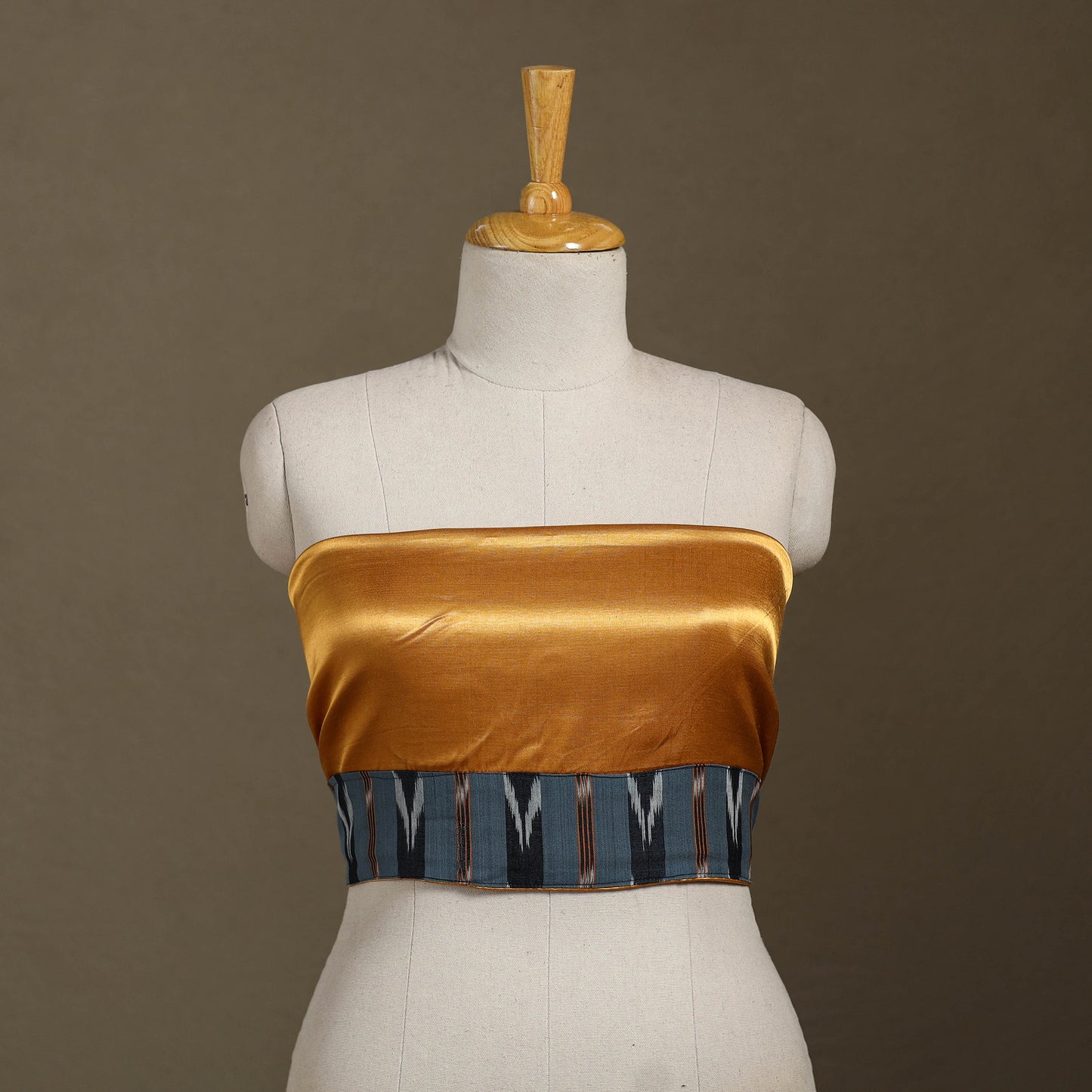 Yellow Plain Mashru Silk Blouse Piece 