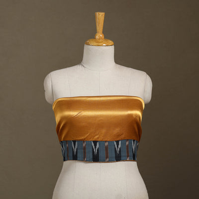 Yellow Plain Mashru Silk Blouse Piece 