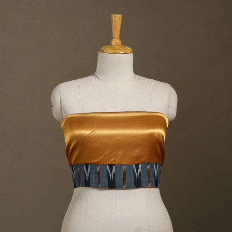 Yellow Plain Mashru Silk Blouse Piece 