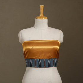 Yellow Plain Mashru Silk Blouse Piece 