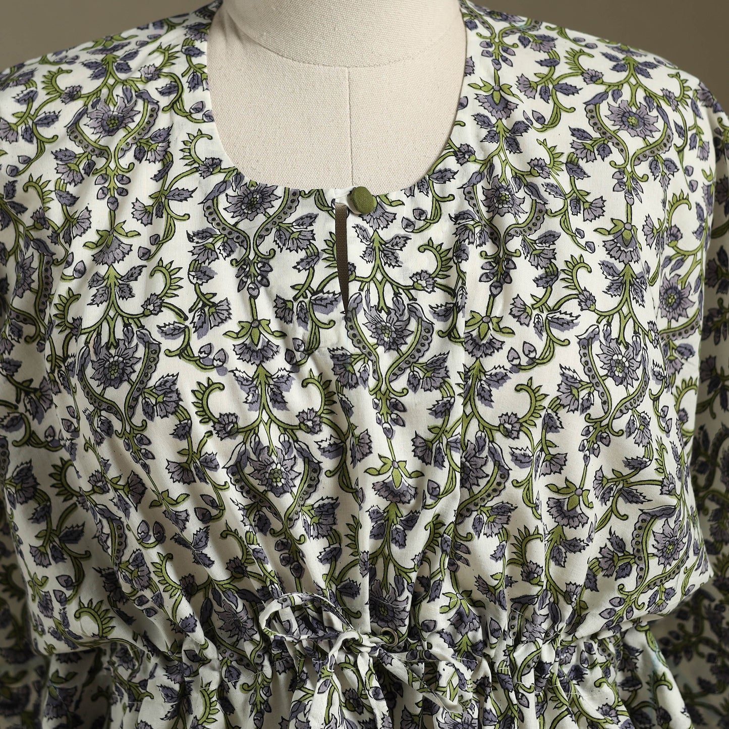 Sanganeri Block Print Cotton Kaftan (Short)