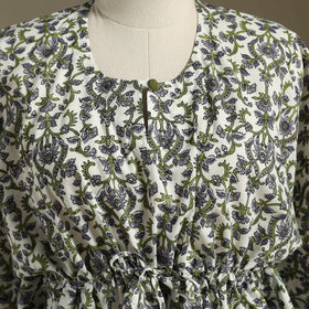 Sanganeri Block Print Cotton Kaftan (Short)
