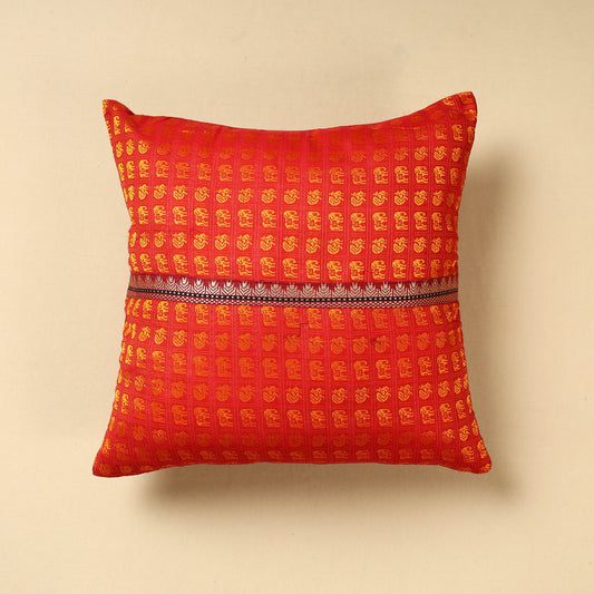 Orange - Khun Weave Cotton Cushion Cover (16 x 16 in)