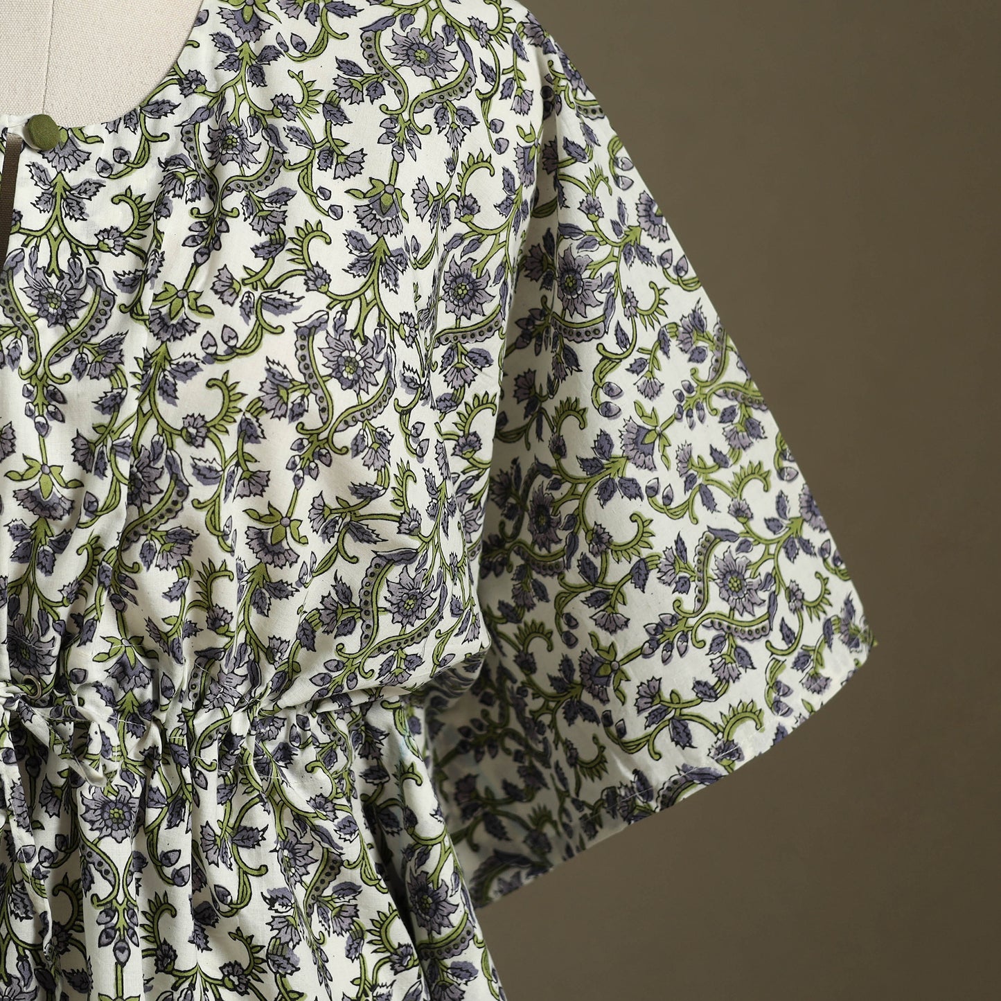 Sanganeri Block Print Cotton Kaftan (Short)